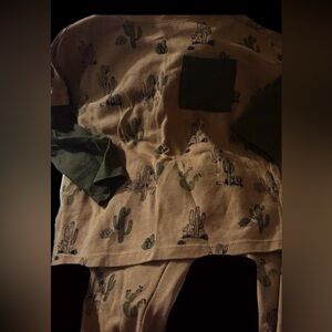 Garanimals Cactus Print Long Sleeve Shirt - Green and Tan and Pants